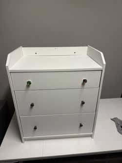 IKEA White 3 Drawer Dresser/Nightstand