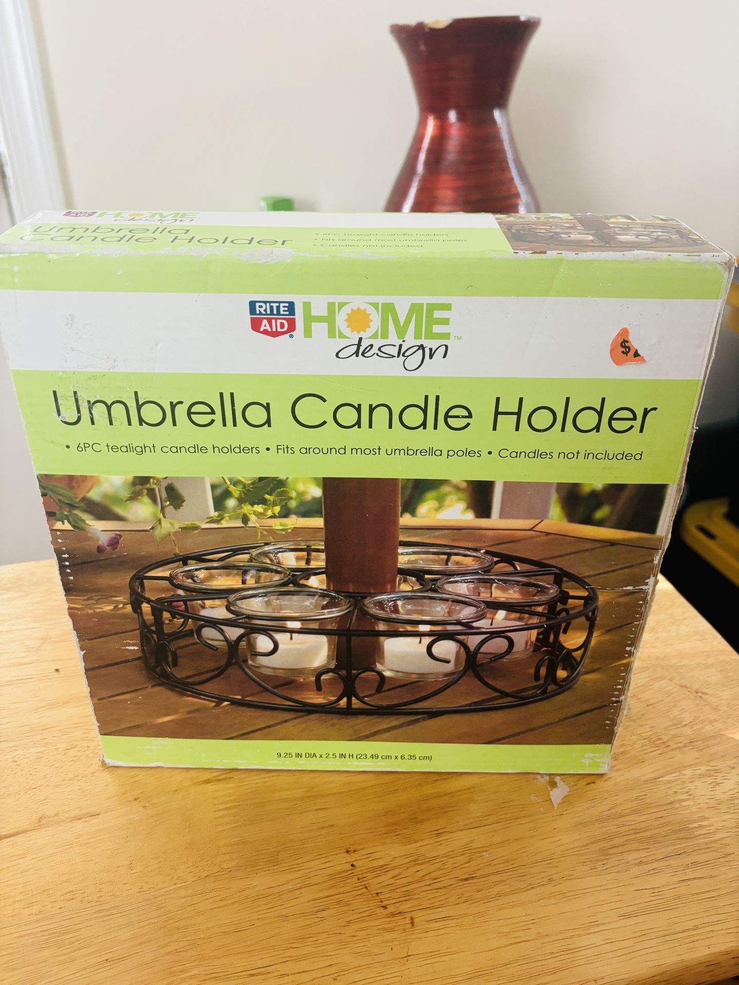 New In Box Umbrella Candle Holder