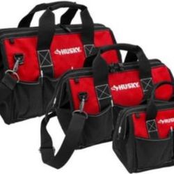 *Sale Alert* Husky 18 in., 15 in. and 12 in. Tool Bag 3 piece Combo in Red
