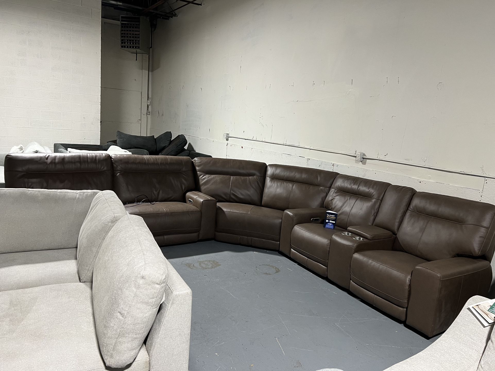 SECTIONAL COUCH SOFA LEATHER