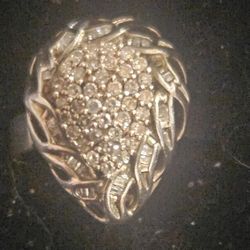 Ring champagne diamonds Silver1 Ct Total Weight 