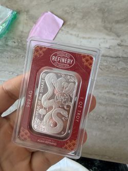 Lunar Year Snake, Silver Bar 1 Troy Oz