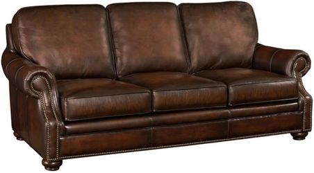 Hooker Furniture Seven Seas Leather Sofa in Sedona Chateau Brown
