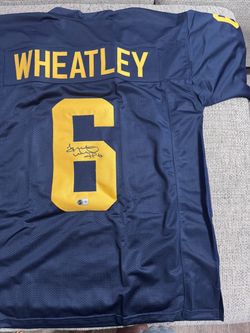 Tyrone Wheatley Signed Autograph Custom Jersey-Beckett Coa-Michigan Wolverines