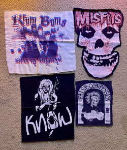 Lot of punk rock back patches (misfits, etc)