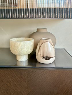 Raku Horsehair Feather Pottery Vase