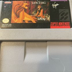 The Lion King game For SNES 