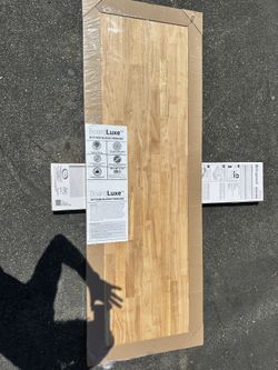 MSI 1.5 in.T Unfinished Hevea Butcher Block Island Countertop in Pre Stain Beach Blonde Eased Edge