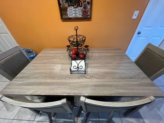 Grey dining table