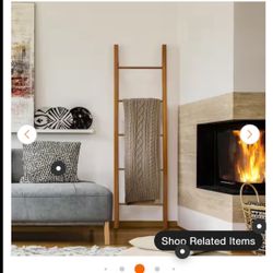 Hi everyone we this ladder new in box pickup only we locate in hesperia   American Trails Natural 100% Solid American Cherry Decorative Ladder Shelvin