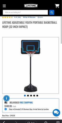 Youth basketball hoop