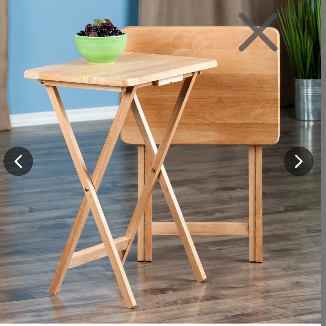 Winsome Alex Folding Snack Tables (4 Total) – New in Box