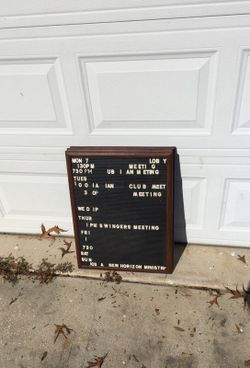 18 1/2 by 24 wood sign with a few letters