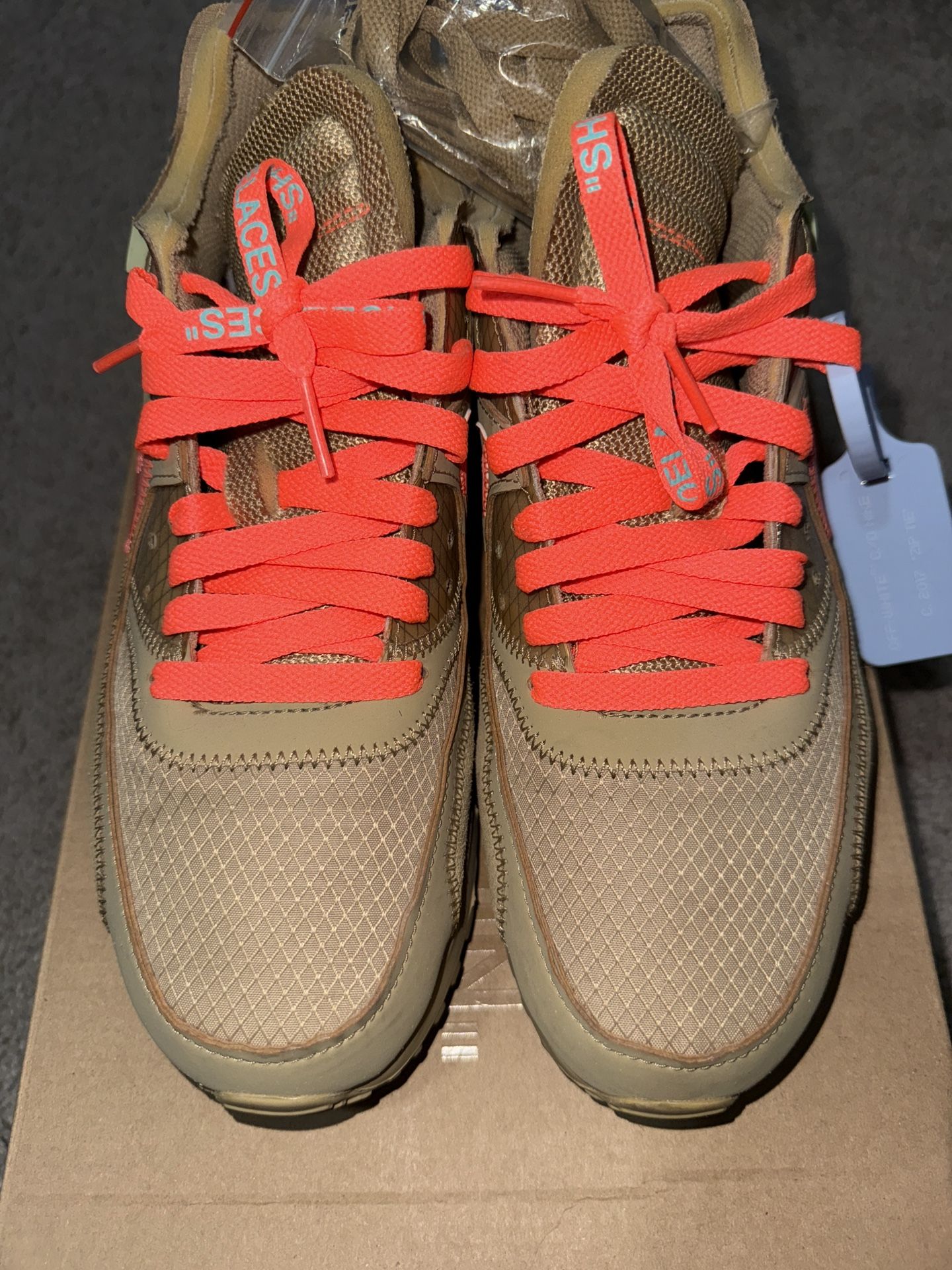 Off White Nike Air Max 90 Desert Ore Size