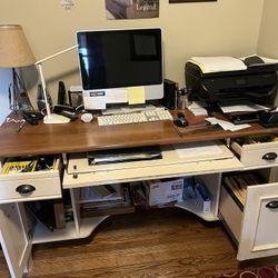 Desk And File Cabinet