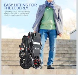 Upgrade] WOTURE Lightweight Electric Wheelchair for Adults, Long Travel Range, Foldable Power Wheelchair, Power Wheelchair for Seniors, Portable, All 