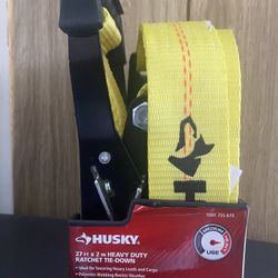 Brand New Husky 27 ft. x 2 in. Heavy Duty Ratchet Tie-Down Strap (New)