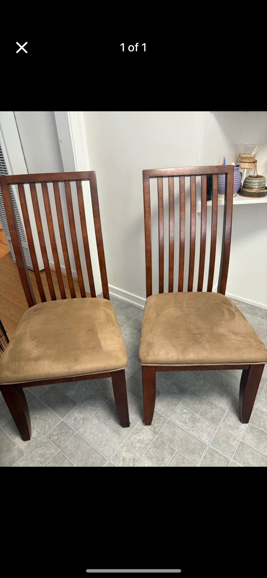 Pair Of Wooden Chairs 