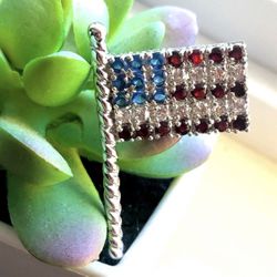 American Flag Brooch