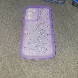 Glittery Purple Stars Phone Case 