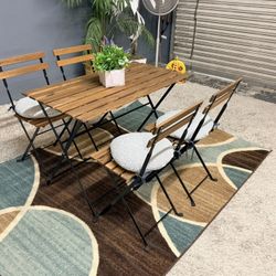 Cute Small IKEA Bistro Table Set With Cushions