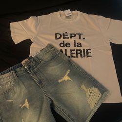 Gallery Dept Shorts sz 32 shirt sz M new w tags