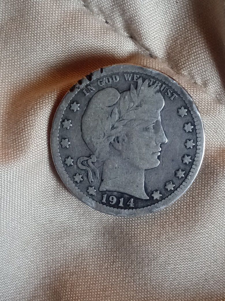 1914 Barber Silver Quarter
