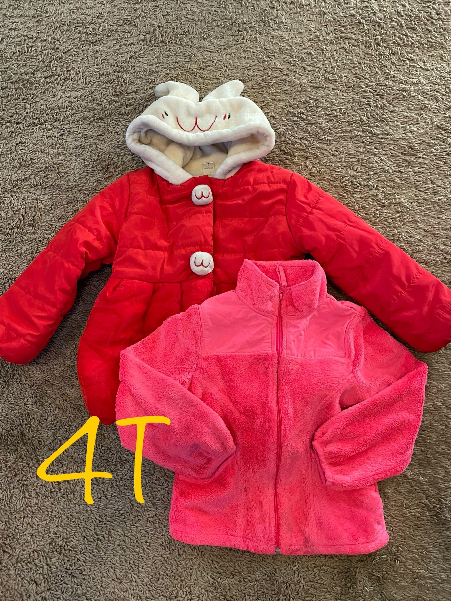 Winter/fall Girl Clothes, Hoodie Jacket, Long Sleeves Sweater Size 4T