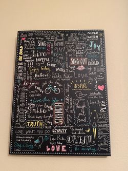 Inspirational Quote Chalkboard Wall Art