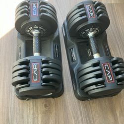 Adjustable Dumbbell’s, Set 55 Lbs Each 