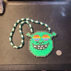 Shrek Kandi Perler Necklace