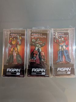 FiGPiN Transformers Autobot Lot - Ironhide 1180 SDCC LE500, Optimus Prime 667, Hot Rod 1178