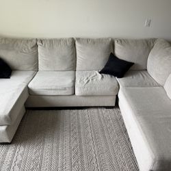 Two Piece Beige Couch
