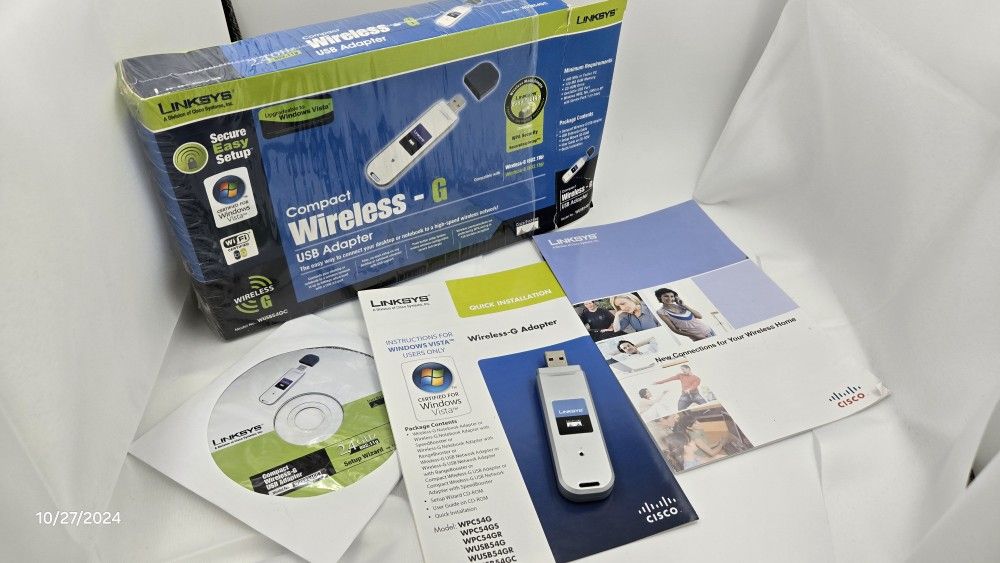 Linksys Compact Wireless G 2.4GHz USB Adapter WUSB54GC