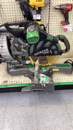 Green hitachi 12in slide compound milter saw