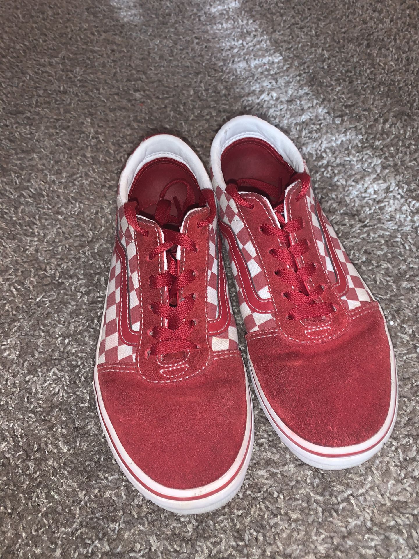 Red checkered vans