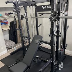 GYM EQUIPMENT/ SMITH MACHINE/ ADJUSTABLE PULLEY SYSTEM/ HALF RACK/ FUNCTIONAL TRAINER/ FREE DELIVERY