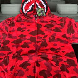 Red Bape Hoodie Large New
