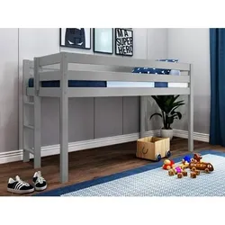 grey loft bed twin