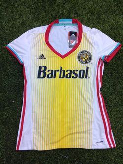  MLS Columbus Crew SC Boys Replica Short Sleeve Team Jersey,  White, Medium : Sports & Outdoors