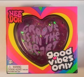 Nee Doh Needoh Good Vibes Only Groove is in the Heart Squishy toy