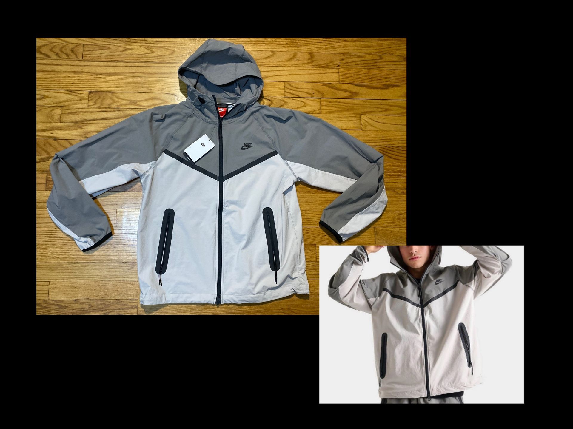 NIKE TECH WINDRUNNER WOVEN JACKET Loose Fit men’s SIZE S New!!