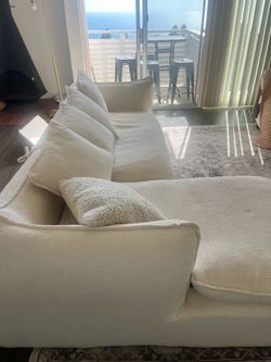 White cozy sofa