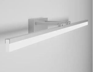 47 in. 1 Light Silver LED Vanity Light Bar with Aluminum Frosted Dimmable 5500K Light