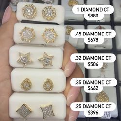 10K GOLD STUD EARRINGS