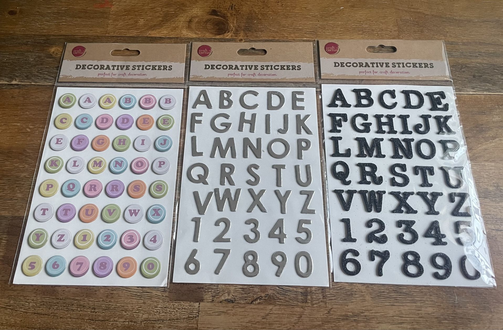 Decorative scrapbook stickers