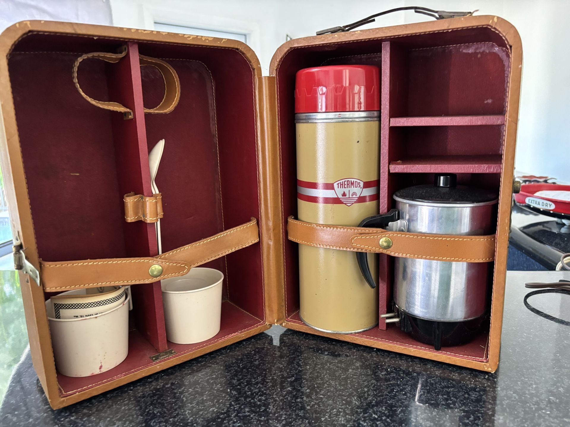 Vintage Leather Picknic Case