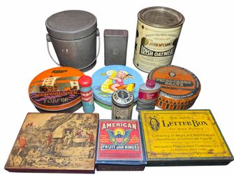 Vintage Tin Lot Vintage Cans Clean