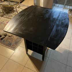 Black-brown Table With Built-in Storage