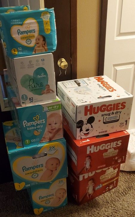 Huggies and Pampers Diapers